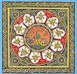 Religious Paintings Patachitra Art of India Organic Color on Paper 8 x 8 inches (pata264)