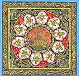 Religious Paintings Patachitra Art of India Organic Color on Paper 8 x 8 inches (pata264)