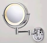 SeeAll 8 Chrome Finish Dual Sided Surround Light Wall Mount Makeup Mirror (Hardwired Model Only)