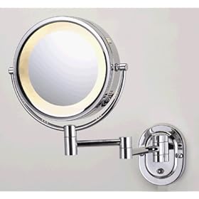  Hardwired 8 inch Chrome Finish Dual Sided Surround Light Wall Mount Makeup Mirror