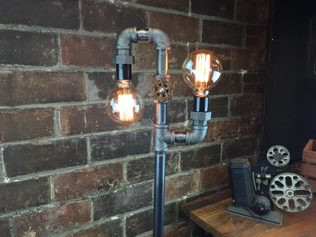 Industrial Style Floor Lamp Multi Bulb Edison Floor Lamp