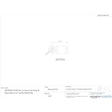 SMC KQ2V04-M5A PBT & Brass Push-to-Connect Tube Fitting, Universal Elbow, 4 mm Tube OD x M5x0.8 Male