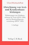 Abrechnung von Arzt- und Krankenhausleistungen.