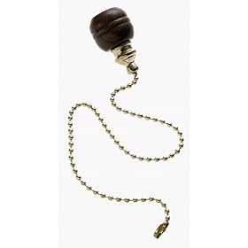 Ceiling Fan Pull Chain with Wooden Ball, 12 by Angelo-Westinghouse