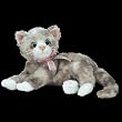 TY Beanie Babies Rhapsody  - Grey Cat with Pink Ribbon