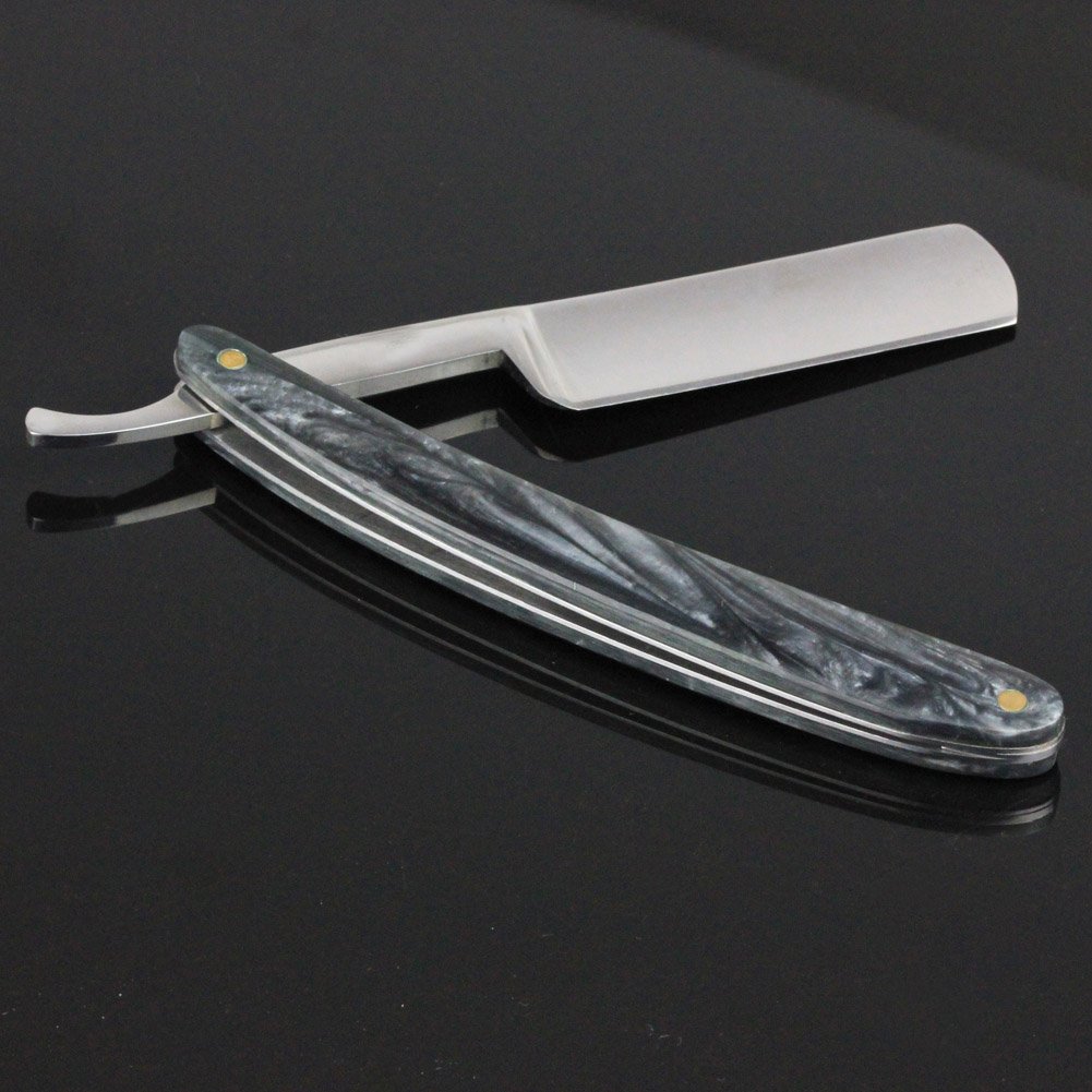 VERY100 Antique Straight Edge Stainless Steel Barber Razor Folding