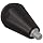 DimcoGray Black Phenolic Oval Tapered Knob, Zinc Stud: 10-32" Thread x 1/4" Length, 3/4" Diameter x 1-1/4" Height x 5/8 Hub Dia (Pack of 10)