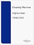 Country Review, Afghanistan 1998/1999