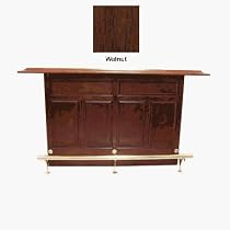 Boraam 57795 Deluxe 72 Inch Dry Bar - Walnut Finish