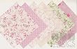 30 5" Pink Ribbon Quilt Cotton Fabric Square Set