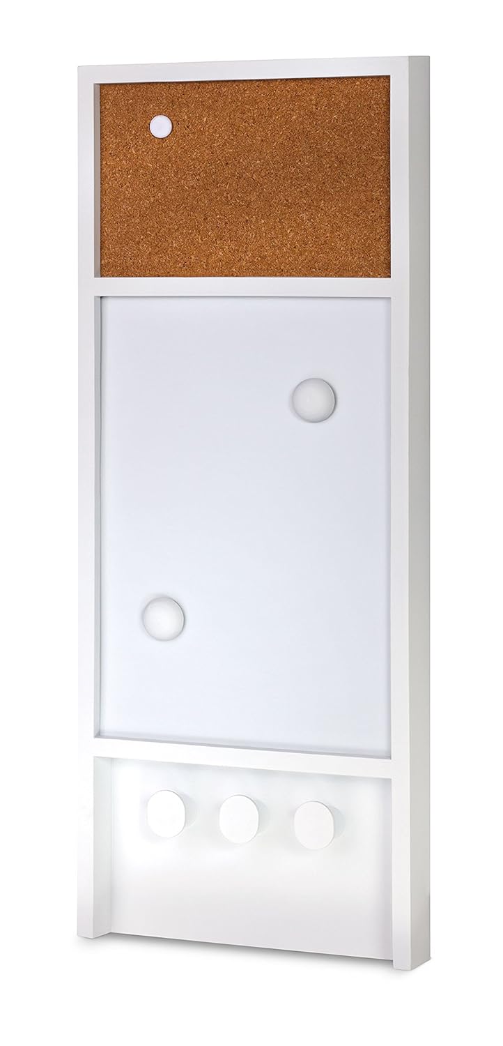 Key Holder Message Board Hanging Dry Erase Marker Cork 3 Key