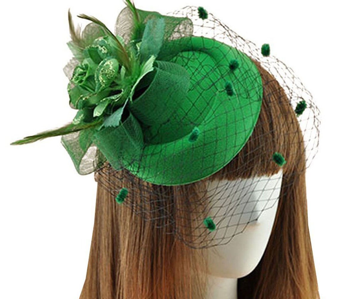 Fascinator Hair Clip Pillbox Hat Bowler Feather Flower Veil Wedding