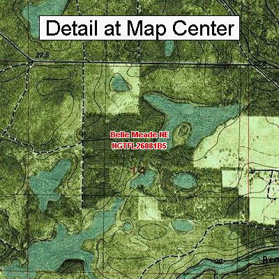 USGS Topographic Quadrangle Map - Belle Meade NE, Florida (Folded/Waterproof)