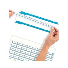 Avery Index Maker Dividers, 8-Tab, White, 5 Sets (11411)