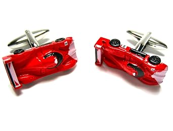 Red Diecast Race Car Cufflinks w/Gift Box