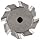 Niagara Cutter TS109 T-Slot Shank Type Cutter, High Speed Steel, Uncoated (Bright), Weldon Shank, 10 Helix Angle, 1" Cutter Diameter, 8 Tooth, 1/2" Width
