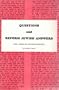 Questions and Reform Jewish Answers: New American Responsa