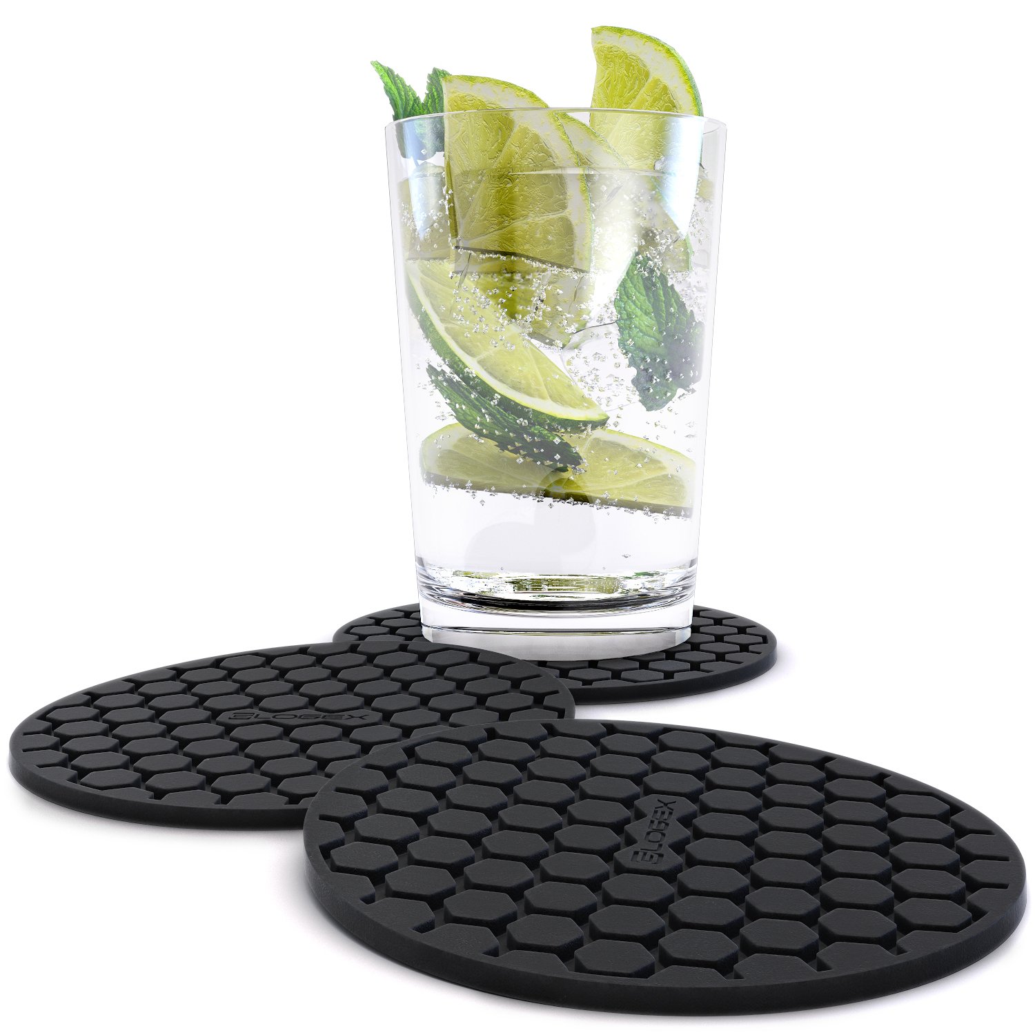 Amazing Quality Drink Coaster Set (8Pc) Sleek Modern Design. Prevents Furnitu.. 15 71QzoEQ6YzL