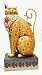 Cat with Red Flower Garden Statue
