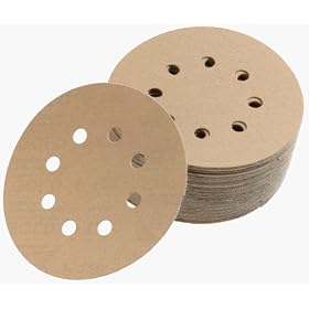 Mirka 23-615-AP 5 8-Hole Assorted Grits (10 Each Of 80 100 120 150 220) Dustless Hook and Loop... by Mirka