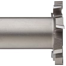 Niagara Cutter TS109 T-Slot Shank Type Cutter, High Speed Steel, Uncoated (Bright), Weldon Shank, 10 Helix Angle, 1-1/2" Cutter Diameter, 8 Tooth, 1/4" Width