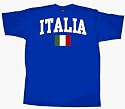 Italia National Futbol Soccer Team Classic Adult Royal Blue T-Shirt Tee