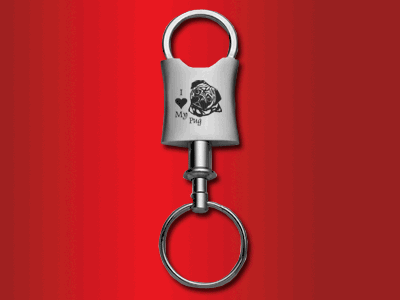 Laser etched photo keychains