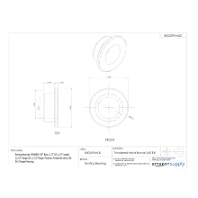 Bunting Bearings EF060804 3/8" Bore x 1/2" OD x 1/4" Length 11/16" Flange OD x 1/16" Flange Thickness Powdered Metal SAE 841 Flanged Bearings