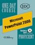PowerPoint 2000, Proficient One-Day Course