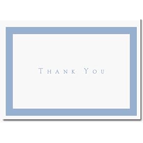 Periwinkle Thank You Note Cards & Envelope