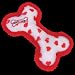Bow Wow Beanies - HEARTS the Bone (White w/ Heart Print & Red Trim)