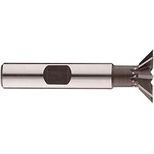 Niagara Cutter DT456 Single Angle Shank Type Dovetail Cutter, High Speed Steel, Uncoated (Bright), Weldon Shank, 45 Degree Angle, 3/4" Cutter Diameter, 8 Tooth, 3/16" Face Width