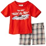 Carters Baby-Boys Infant Turbo Racing Boat Graphic T-Shirt With Plaid Shorts