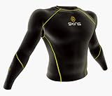SKINSスキンズSPORT/スポーツ ロングスリーブトップ［ブラック/イエロー］Lの画像