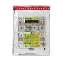 MMF Industries Tamper-Evident Cash Bags, 15 x 20 Inches, Clear, 5 packs of 50 Bags per Box (2362005N20)