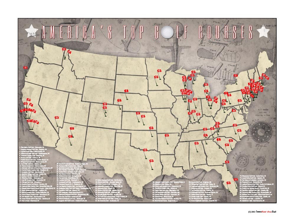 Amazon.com: PGA Pro Golfer Top US Golf Courses Tracking Location ...