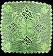 Handmade Cotton Table Topper - Fresh Apple Green