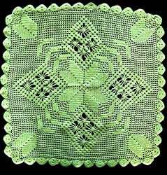 Handmade Cotton Table Topper - Fresh Apple Green