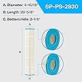 SpiroPure Replacement for Waterway 75 817-7500 Pool Filter Replacement Cartridge
