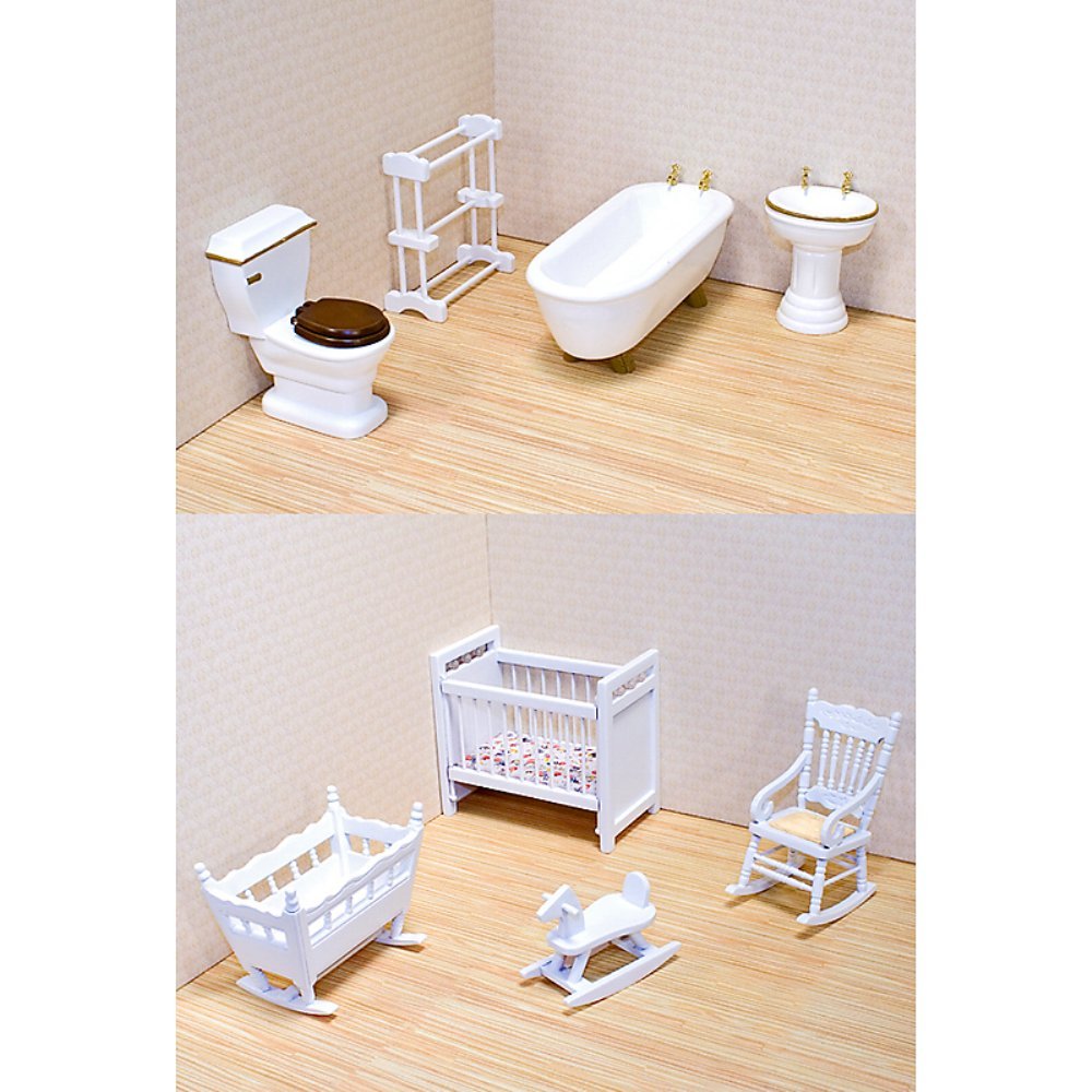 Melissa and Doug Victorian Dollhouse Furniture Bundle , New, Free Shipping