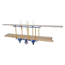 Vestil PANEL-H Horizontal with Lower Wire Deck Shelf Panel Cart, 2000 lbs Load Capacity, 41" Height, 64" Length x 31" Width