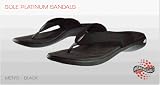 Sole Men's Platinum Sandal,Black/Black/Black,10 M US