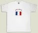 T-Shirt Frankreich, weiß, Größe M, Round-T