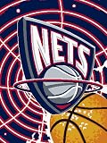 New Jersey Nets Colorful Raschel Blanket Throw - NBA Basketball Fan Shop Sports Team Merchandise