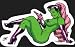 Search : Sexy Alien Martian Woman by Coop with Ray-Gun & Killer Boots on Clear Background- Sticker / Decal