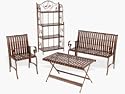 Jack Post Copper Ridge Folding Long Bench in Antique Copper Finish
