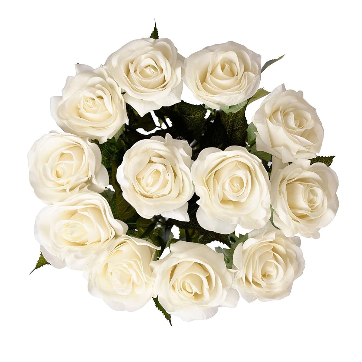 Lovemat 12 PCS Real Touch Latex PU Roses Artificial Flowers for Wedding