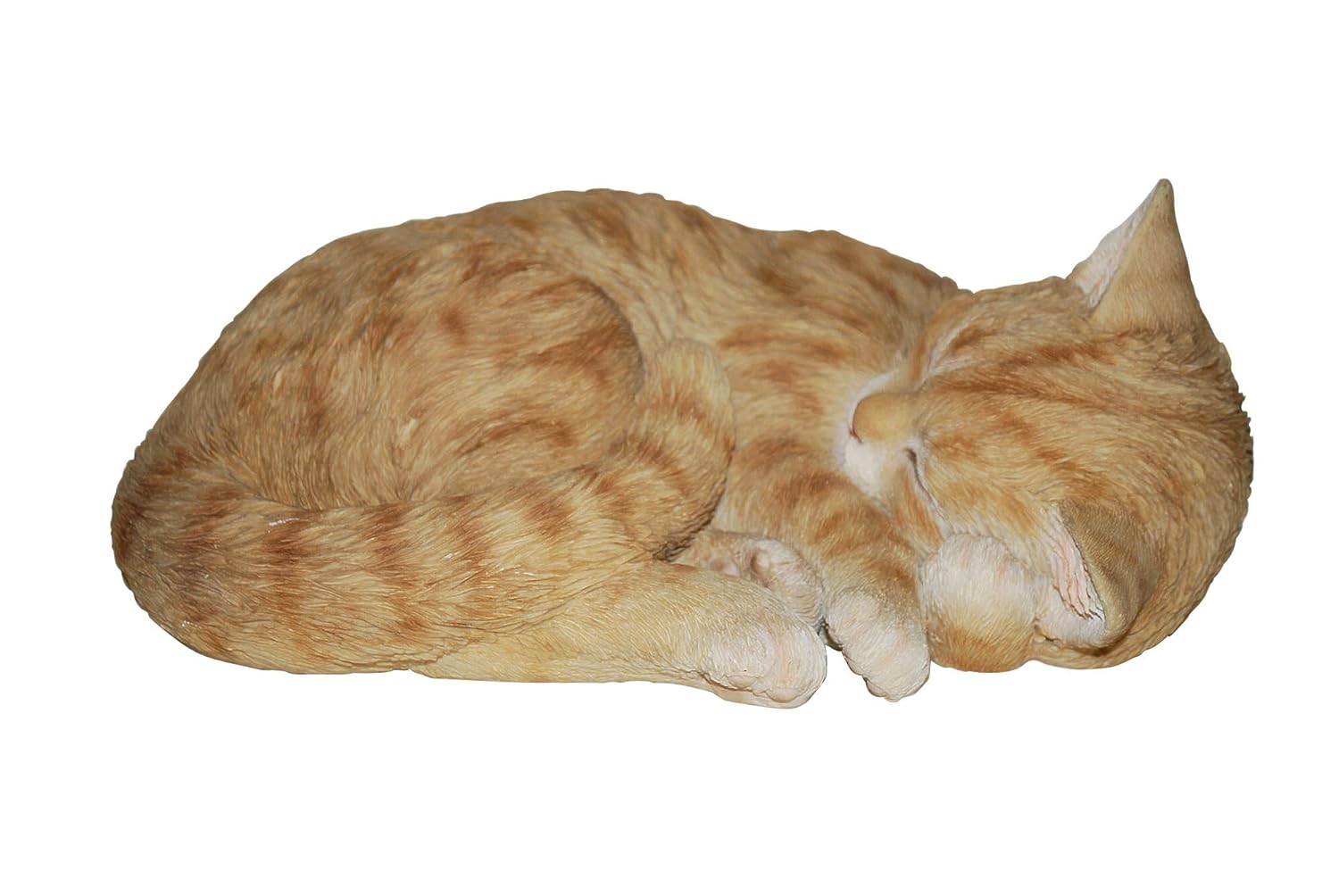 Sleeping Cat Statue Ginger Sculpture Garden Lawn Cats Ornament Figure