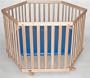 6 Sided Playpen - Blue Deck with Euro Plaid Pad, by Kettler