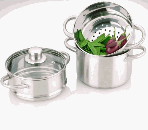 fagor stainless-steel 2-quart double boiler with steamer insert